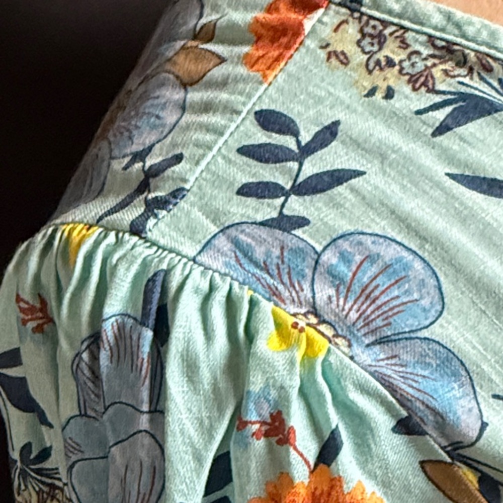 a.n.a Floral Dress - Blue, Orange, Yellow - Picture 3 of 7